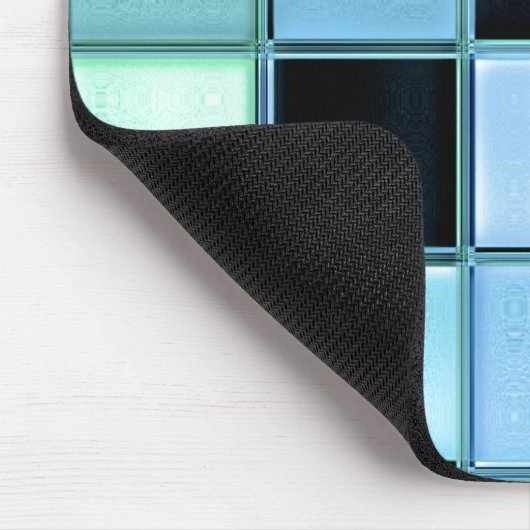 湖の生きているアクアマリンのガラスタイルのモザイクマウスパッド マウスパッド (コーナー)