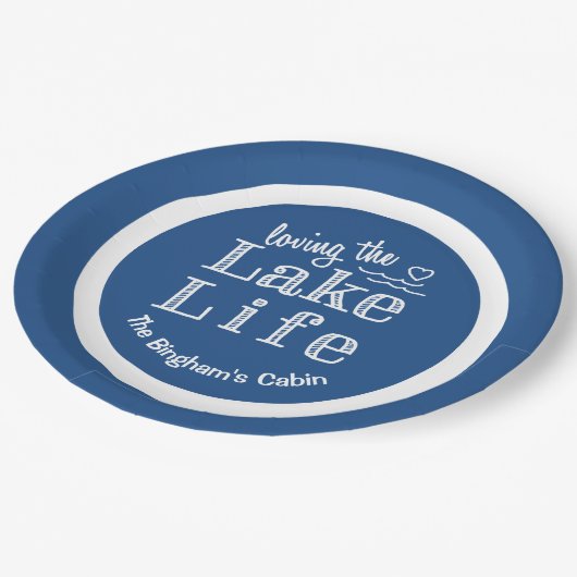 湖の生活を愛する ペーパープレート (アングル)