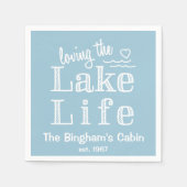 湖の生活を愛カスタマイズする スタンダードカクテルナプキン (正面)