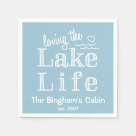 湖の生活を愛カスタマイズする スタンダードカクテルナプキン