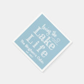 湖の生活を愛カスタマイズする スタンダードカクテルナプキン (角)