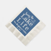 湖の生活を愛カスタマイズする 縁ありランチョンナプキン (角)