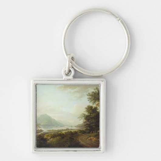 湖の畏怖、Argyllshire、c.1780-1800 (キャンバスの油) キーホルダー (正面)