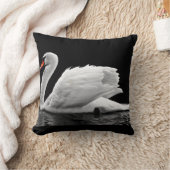 湖の白い白鳥 クッション (ブランケット)