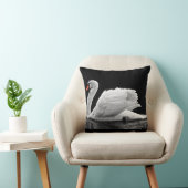 湖の白い白鳥 クッション (椅子)