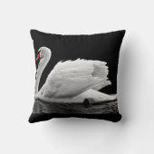 湖の白い白鳥 クッション (裏面)