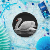 湖の白い白鳥 ペーパープレート (パーティー)