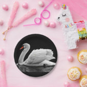 湖の白い白鳥 ペーパープレート (パーティー)