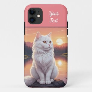 湖の白猫 iPhone 11 ケース