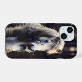 湖の白馬 iPhone 15ケース (裏面横)