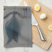 湖の白鳥 キッチンタオル (四つ折り)