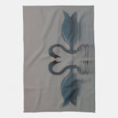 湖の白鳥 キッチンタオル (縦)