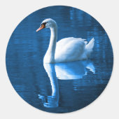 湖の白鳥 ラウンドシール (正面)