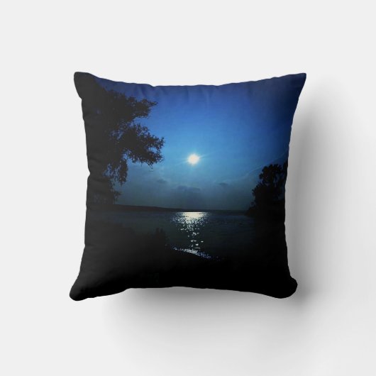湖の真夜中 クッション (裏面)