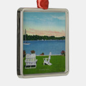 湖の眺め メタルオーナメント (右)