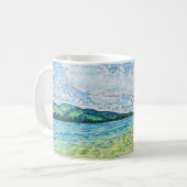 湖の睡蓮 コーヒーマグカップ (正面左)