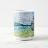 湖の睡蓮 コーヒーマグカップ (中央)