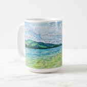 湖の睡蓮 コーヒーマグカップ (正面左)