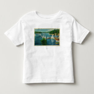 湖の矢じり、カリフォルニアのヨットクラブの競争 トドラーTシャツ