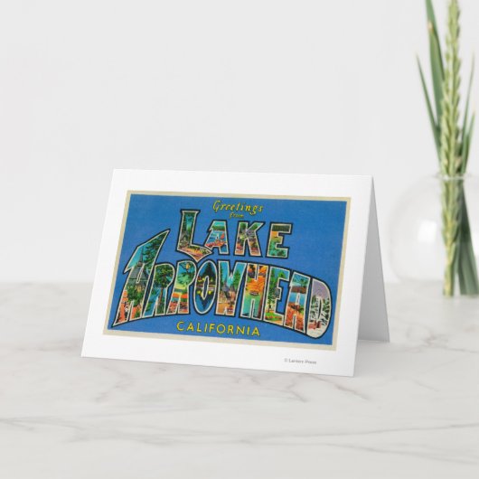 湖の矢じり、カリフォルニア-大きい手紙場面 カード (正面)