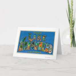 湖の矢じり、カリフォルニア-大きい手紙場面 カード