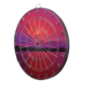 湖の矢印にホットピンクパープルサンセット ダーツボード (正面右)