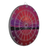 湖の矢印にホットピンクパープルサンセット ダーツボード (正面左)