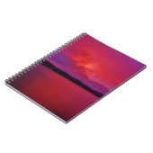 湖の矢印にホットピンクパープルサンセット ノートブック (左側)