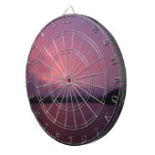 湖の矢印に紫の夕日 ダーツボード (正面右)