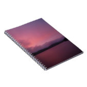 湖の矢印に紫の夕日 ノートブック