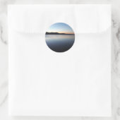 湖の矢印の日没 ラウンドシール (バッグ)