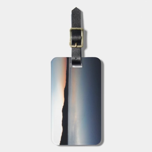 湖の矢印の日没 ラゲッジタグ (正面縦)