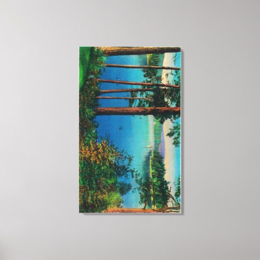 湖の矢印ビュー湖の矢印， CA キャンバスプリント (正面)