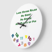 ****湖の砂時計の規則***" ラージ壁時計 (傾斜)