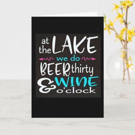 ****湖の祝日**** カード (黄色い花)