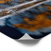 湖の秋の森 ポスター (角)