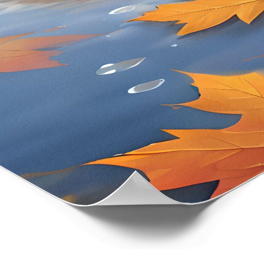 湖の秋 ポスター (角)