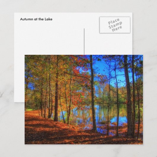 湖の秋 ポストカード (正面/裏面)