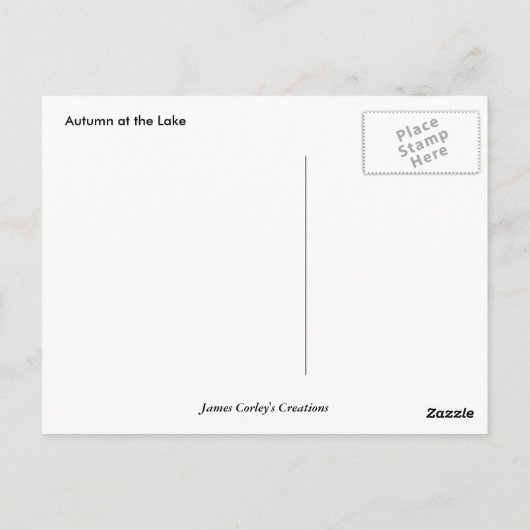 湖の秋 ポストカード (裏面)