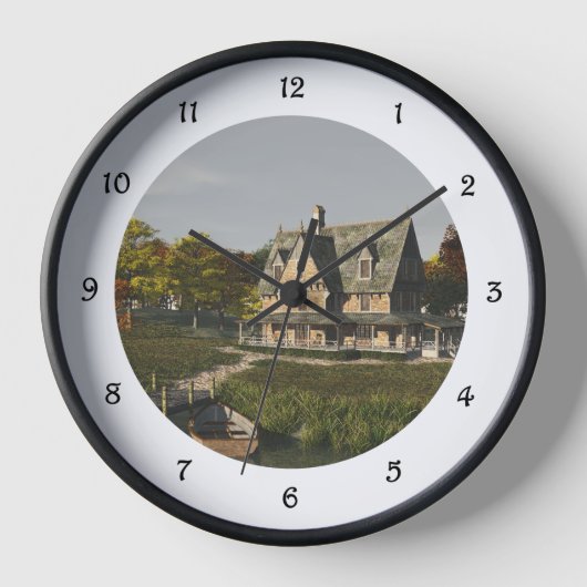 湖の秋 壁時計 (正面)