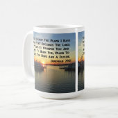 湖の穏やかな夕日 コーヒーマグカップ (正面左)