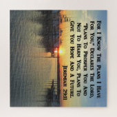 湖の穏やかな夕日 ジグソーパズル (横)