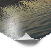 湖の穏やかな夕日 フォトプリント            (角)