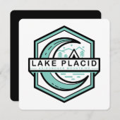 湖の穏やかな月の輝き六角 招待状 (正面/裏面)