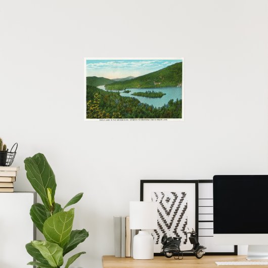 湖の空中表示 ポスター (ホームオフィス)