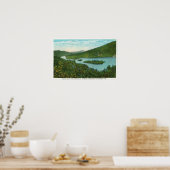 湖の空中表示 ポスター (キッチン)