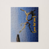 湖の端の抽象芸術の静けさ ジグソーパズル (縦)