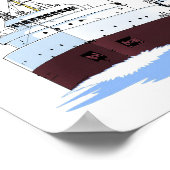 湖の素晴らしフリーターJohnston (構築された) ポスター (角)