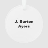 湖の素晴らしフレーターJ.バートンエアーズキンスマン オーナメント (裏面)