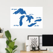 湖の素晴らしポスター ポスター (ホームオフィス)